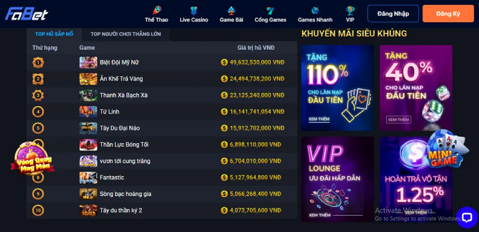 Hoàn trả thể thao 333666v win